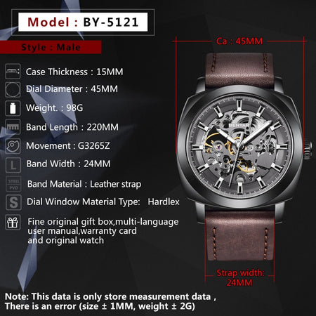 Benyar BY-5121 Skeleton Automatic Edition Image 2