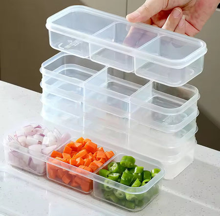 3 compartments meal box with lid image 4