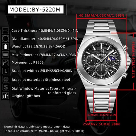 BENYAR 5220 Chronograph - Premium Men’s Watch image 2