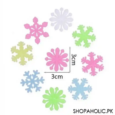 50pc 3d snowflake glow in the dark wall for kids room decoration image2