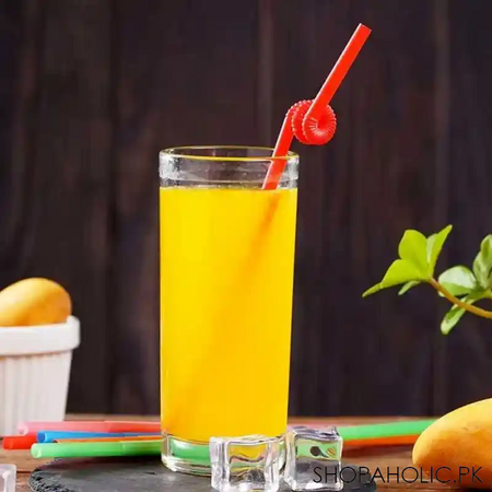 50pcs colorful flexible bendable reusable straws for kids image3