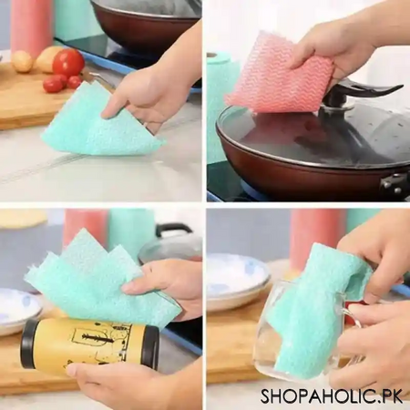 50pcs kitchen towel dry paper wipes roll image3