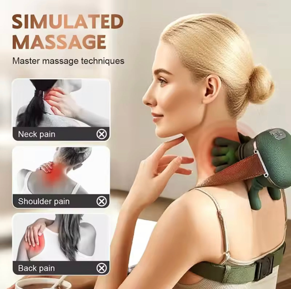 heated pillow neck and back massager image 2