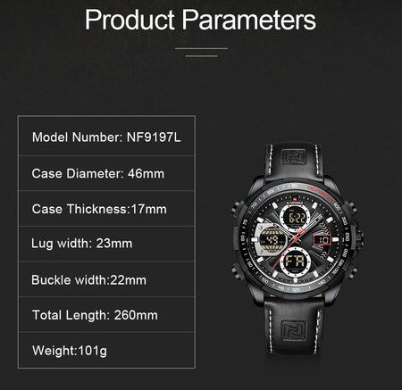 Overfly 9197 Naviforce Analog-Digital Dual Time Chronograph Watch image 13