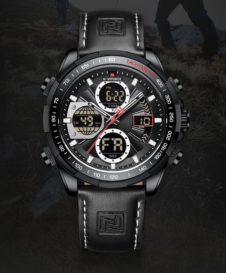 Overfly 9197 Naviforce Analog-Digital Dual Time Chronograph Watch image 14