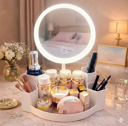 3 tone dimmable touch led vanity mirror image 2