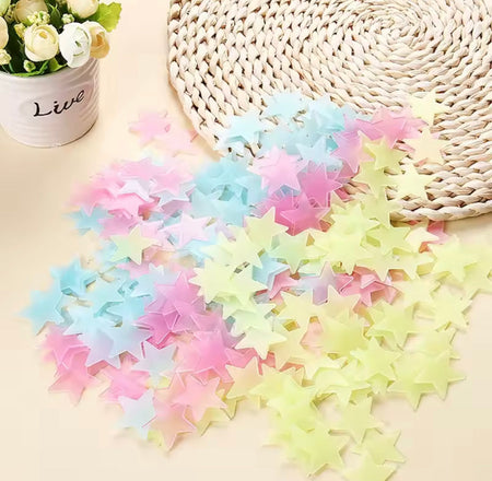 Set of 100 Fluorescents Star Stickers - image 5