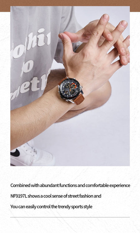 Overfly 9197 Naviforce Analog-Digital Dual Time Chronograph Watch image 12