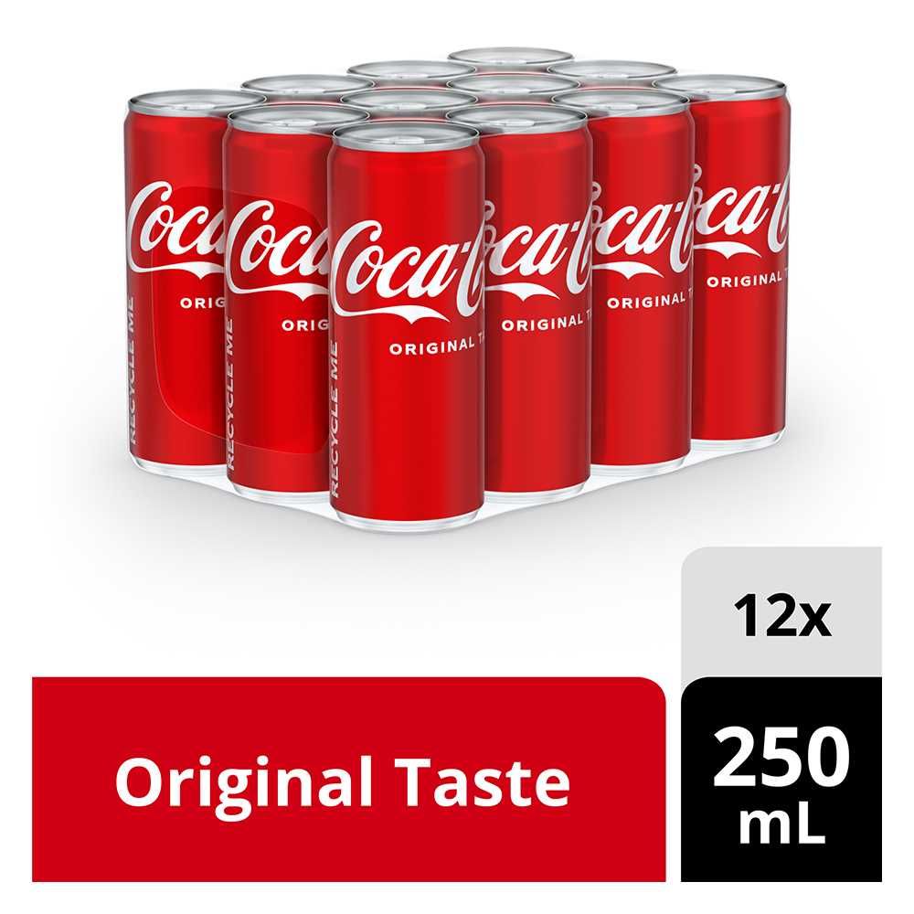 Coca Cola Can Local 250ml, 12 Pieces - Main Image