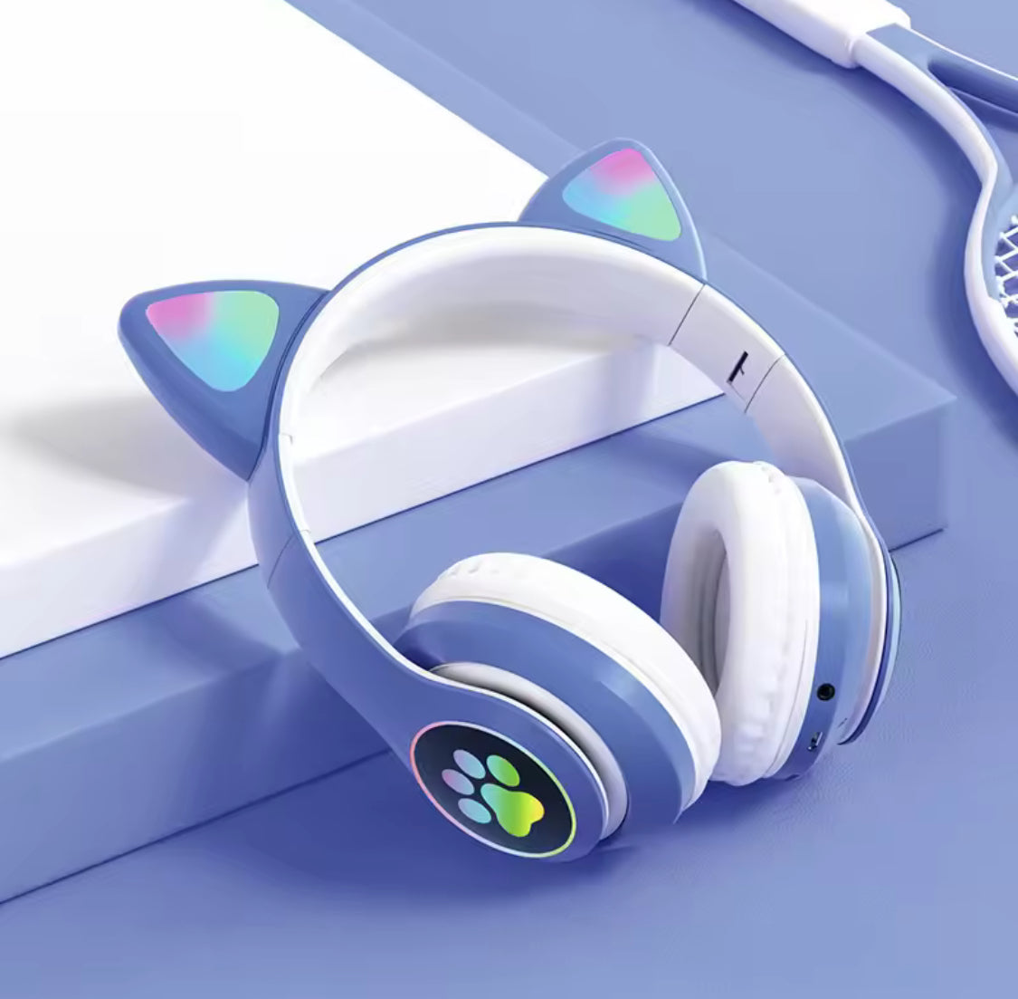 led cute cat ears headphones image 8