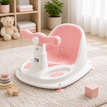 Mothercare Baby Bath Seat With Safety Handle - Pink