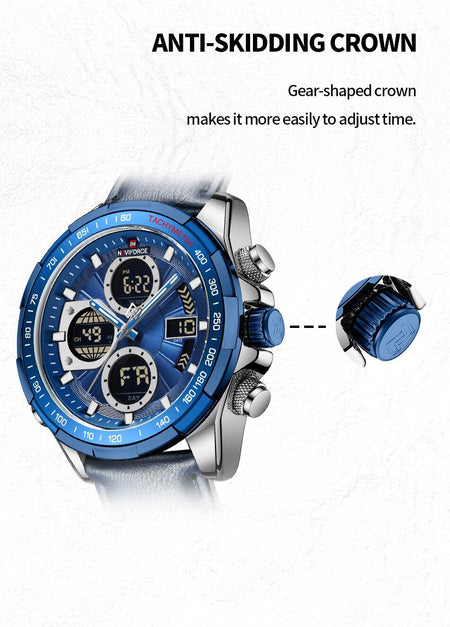 Overfly 9197 Naviforce Analog-Digital Dual Time Chronograph Watch image 2