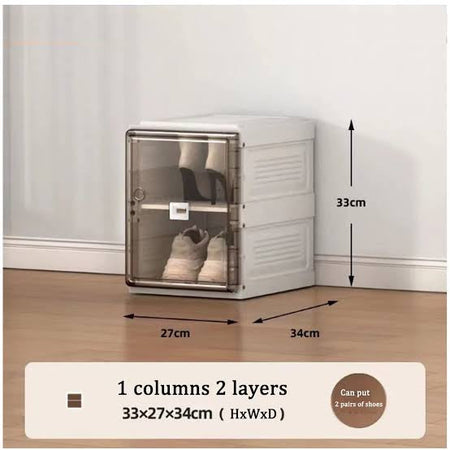 2 layer foldable shoe cabinet image 5