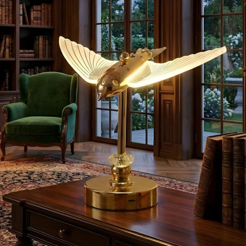Luxury Gold Bird Night Lamp - Main Image