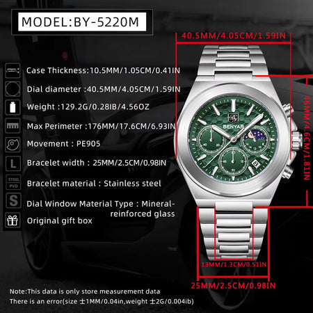 BENYAR 5220 Chronograph - Premium Men’s Watch image 2