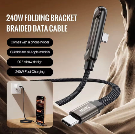 2 in 1 charging cable with mobile stand image 4