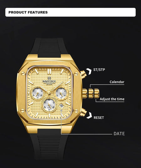 Naviforce NF-8037 Square Chronograph Edition image 4