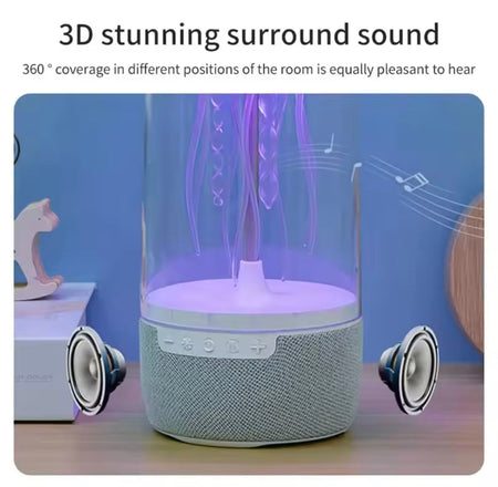 colorful jellyfish lamp with bluetooth speaker image 6