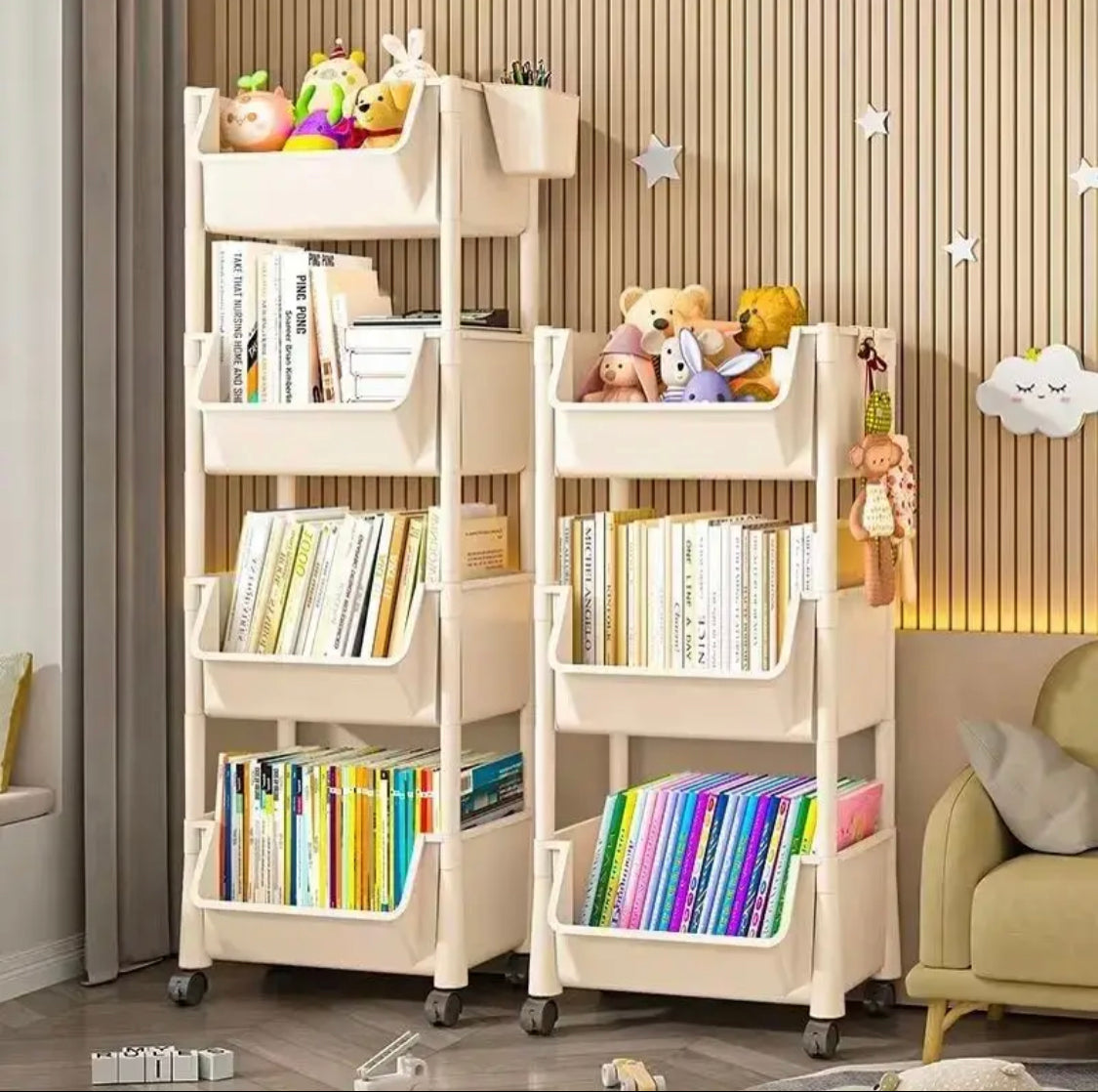 3 Layer Trolley Bookshelf - image 1