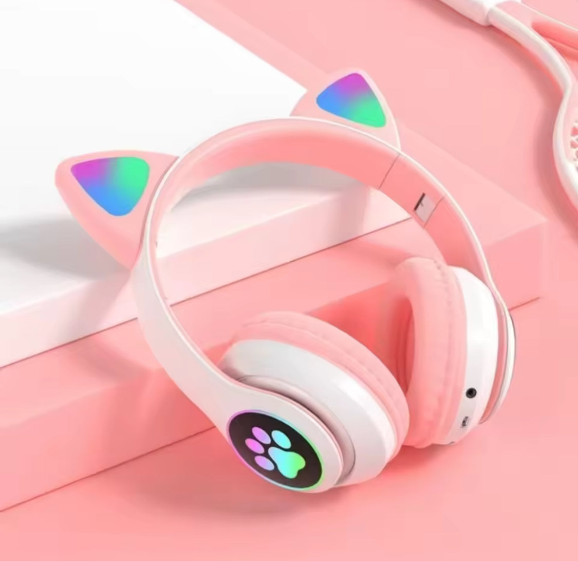 led cute cat ears headphones image 10