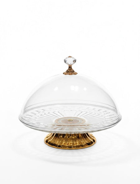 360° rotating acrylic cake dish with stand image 4