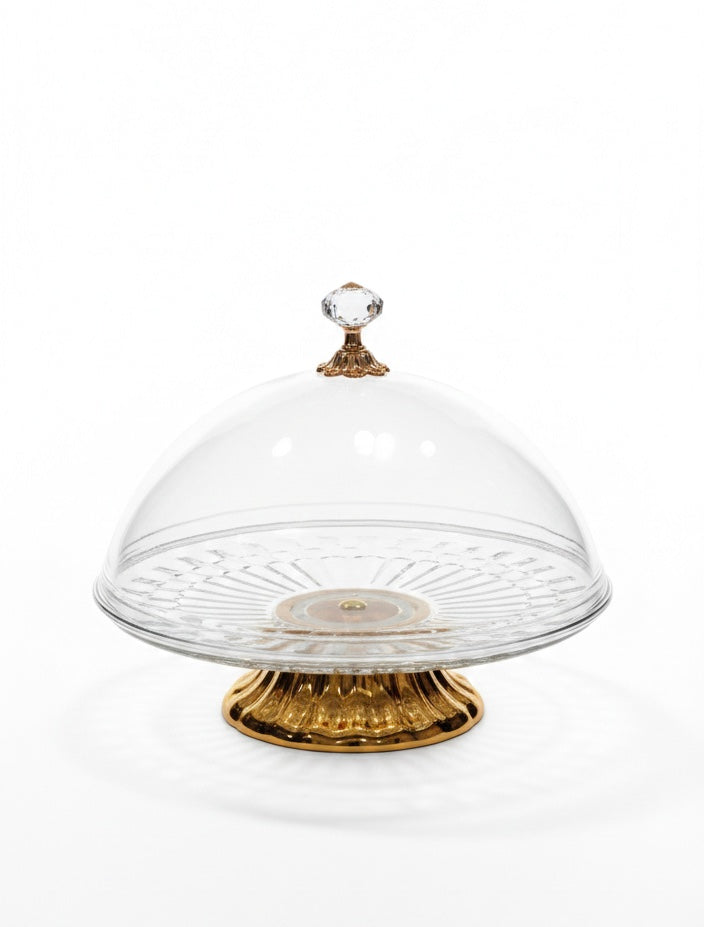 360° rotating acrylic cake dish with stand image 4
