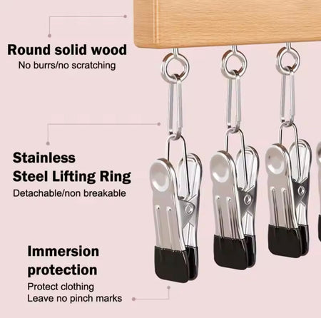 12 clips hanging closet organizer image 4