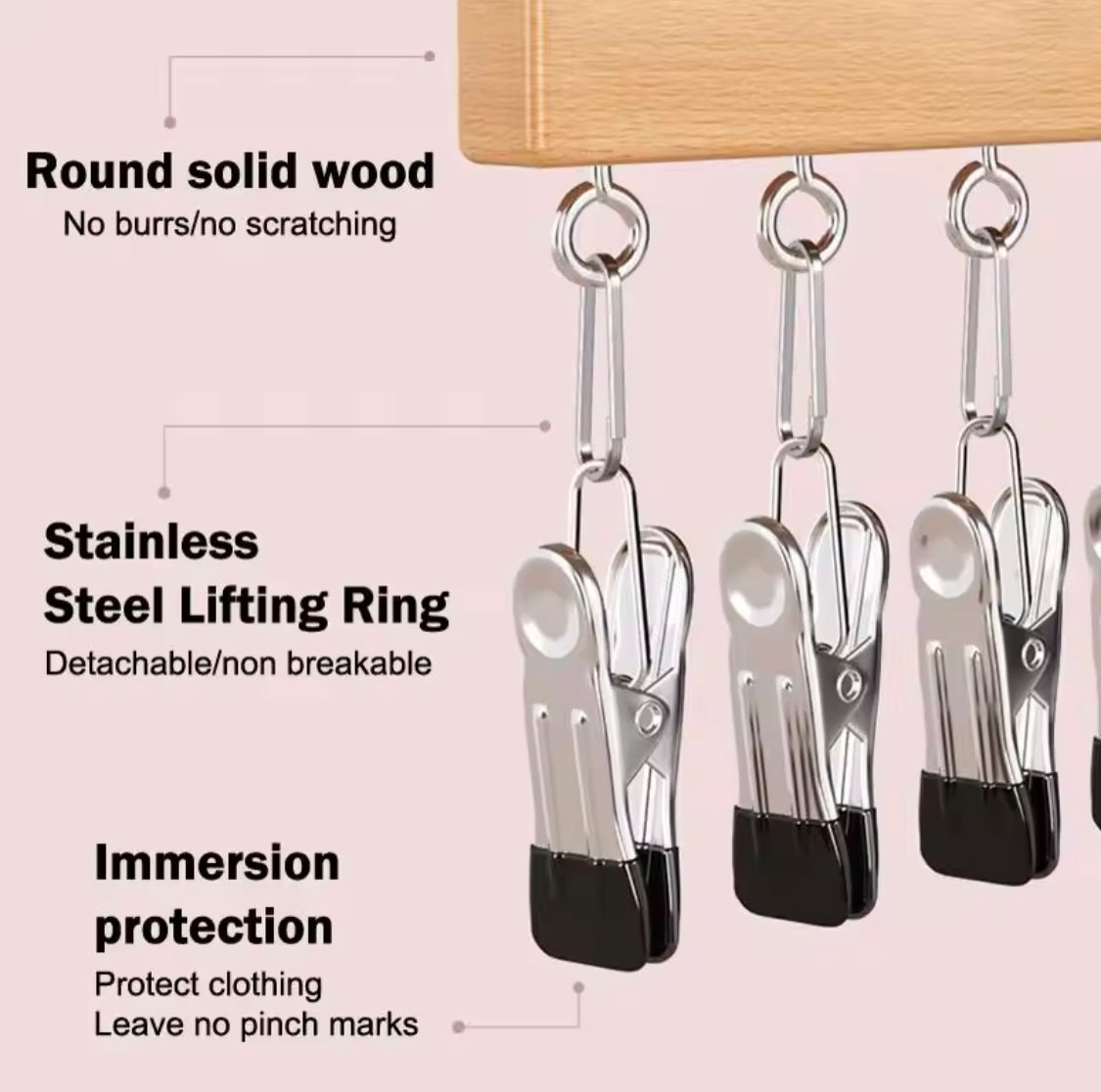 12 clips hanging closet organizer image 4