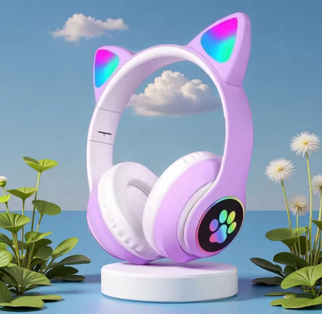 LED Cute Cat Ears Headphones - Main Image