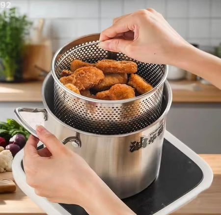 3.5l deep fryer pot with glass lid image 6