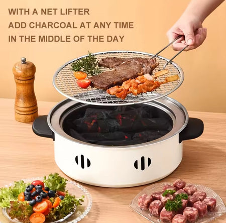 portable barbecue stove with coal grill image 3