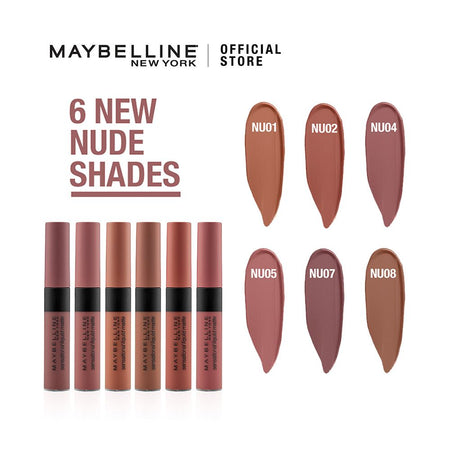 Maybelline New York Sensational Liquid Matte Lip Tint - Long lasting, Lightweight, Soft Matte Liquid Lipstick - Barely Legal - Image 6
