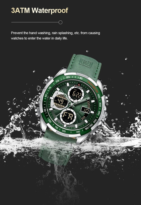 Overfly 9197 Naviforce Analog-Digital Dual Time Chronograph Watch image 6
