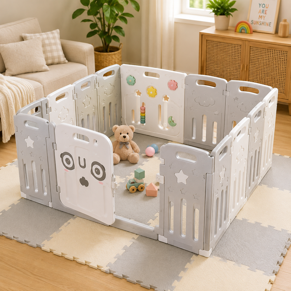 Baby Safety Playpen With Activity Panel