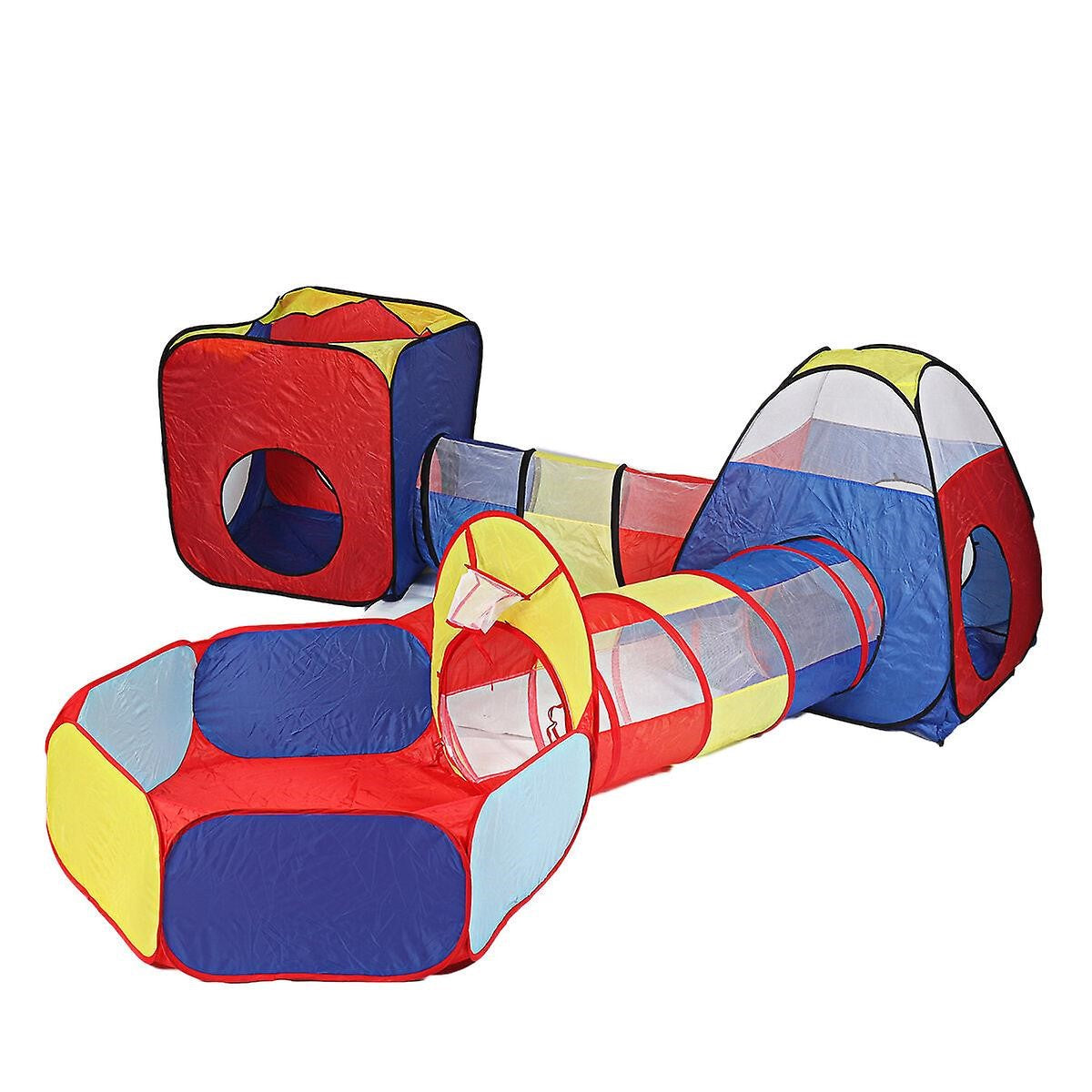 5 in 1 Multicolor Ball Pit Tunnel Tent House + Free 50 Balls 3078
