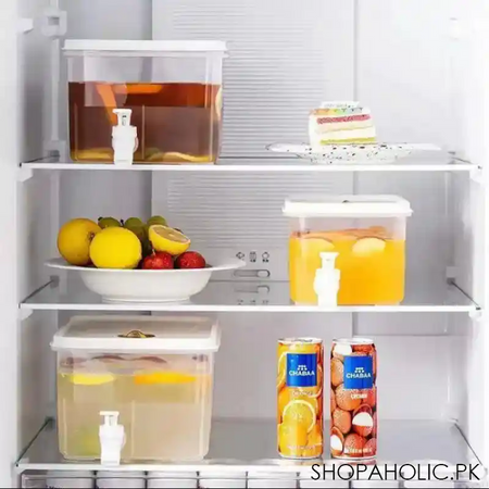 5l cold beverage dispenser with lid and faucet for refrigerator image4