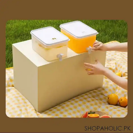 5l cold beverage dispenser with lid and faucet for refrigerator image5