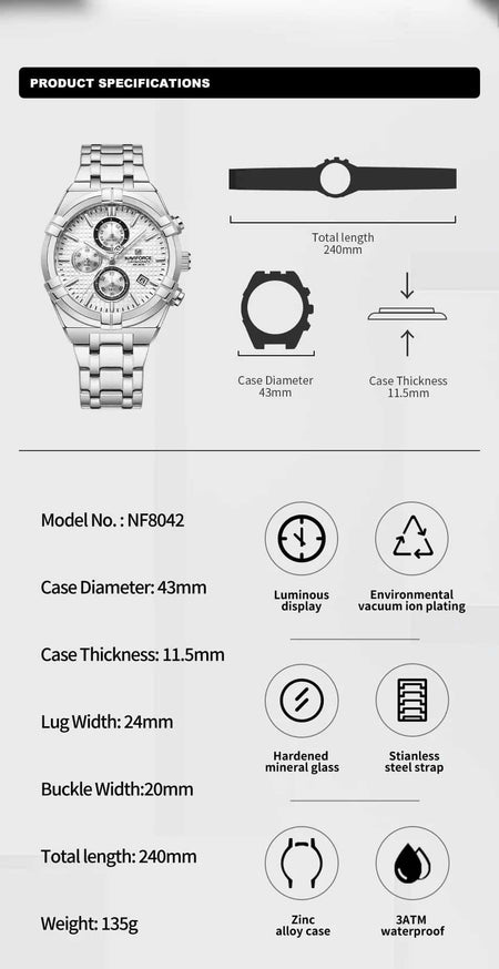 Naviforce NF-8042 Chronograph Edition New Arrival image 16