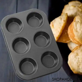 6-Cup Non-Stick Muffin Baking Tray