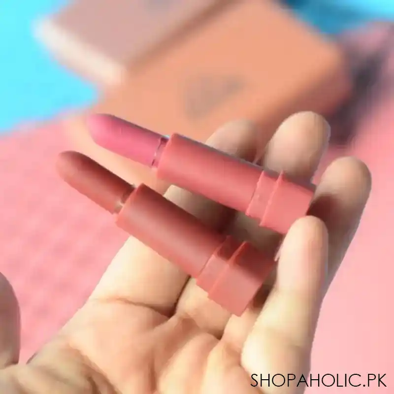 6 pcs pumpkins color matte lipstick with mirror image4