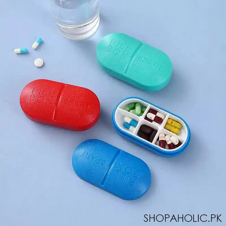 6 slots mini portable tablet shaped pill organizer image2