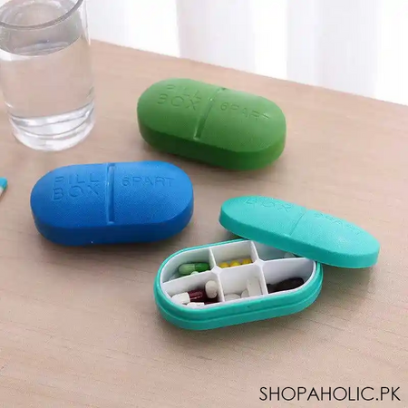 6 slots mini portable tablet shaped pill organizer image3