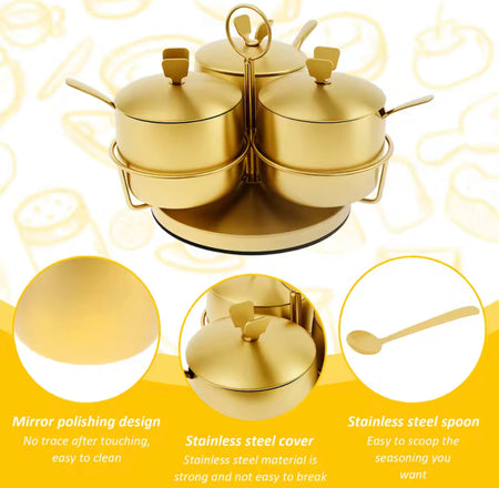 3pcs stainless steel seasoning jar with spoon image 6