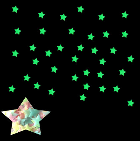 Set of 100 Fluorescents Star Stickers - image 2