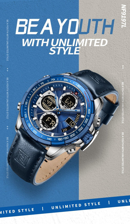 Overfly 9197 Naviforce Analog-Digital Dual Time Chronograph Watch image 7