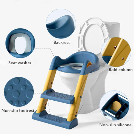 Toilet Ladder Potty Training Seat – Blue - L-003