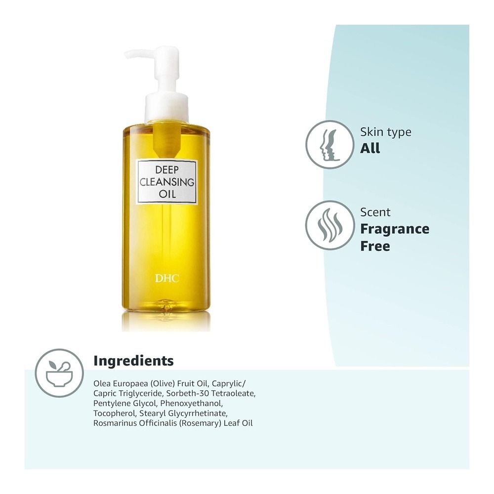DHC Deep Cleansing Oil, Facial Cleansing Oil, Makeup Remover, Cleanses without Clogging Pores, Residue-Free, Fragrance and Colorant Free, For All Types Of Skin, 150ml - Image 3