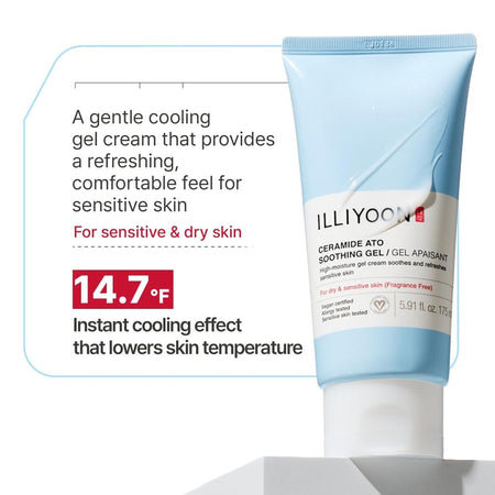 Illiyoon Ceramide Ato Soothing Gel - Vegan Facial Moisturizer, for All Skin Types, 175ml - Image 2