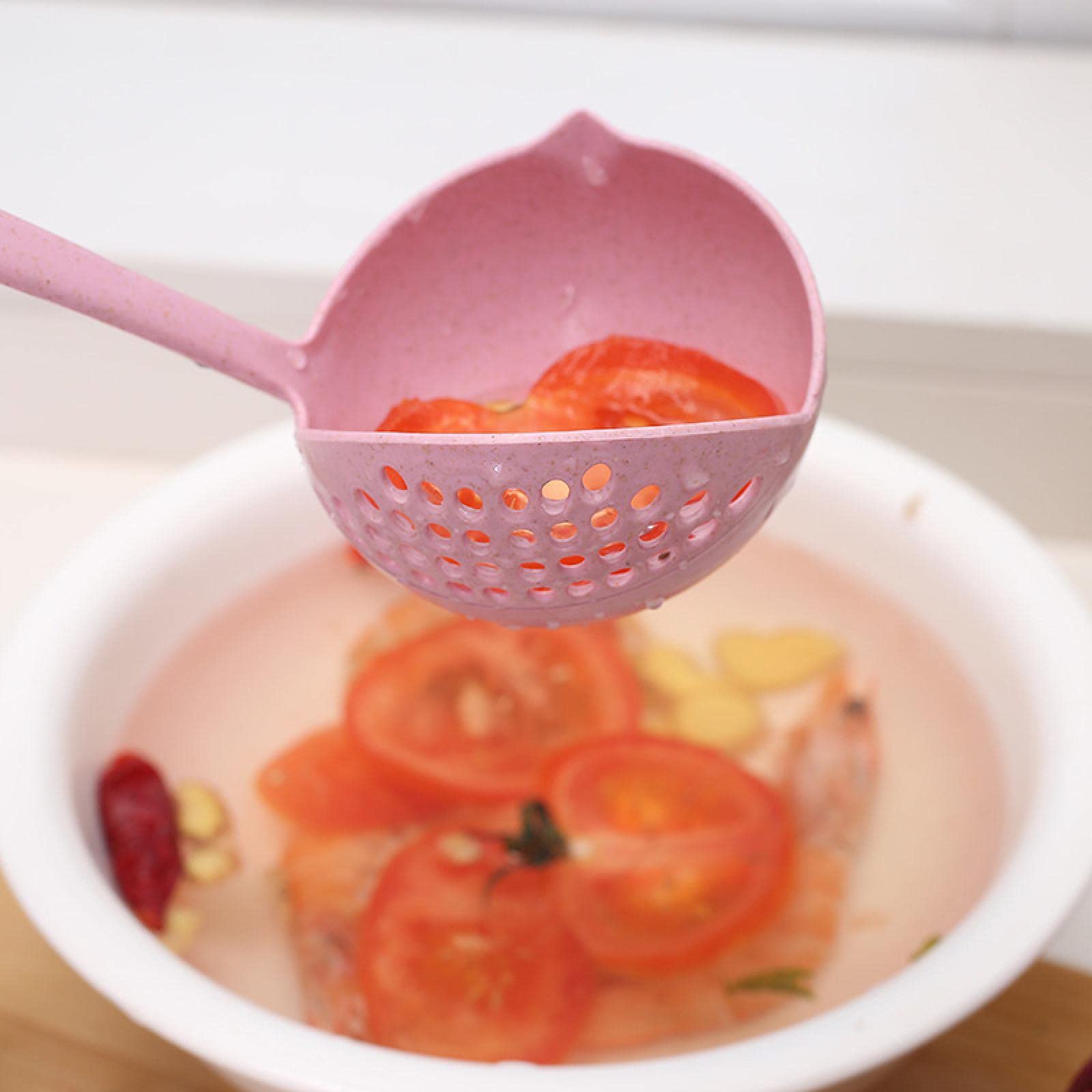 2 in 1 Spoon Strainer Long Handle Soup Spoons Cute Tableware image 4