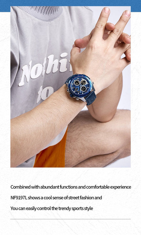 Overfly 9197 Naviforce Analog-Digital Dual Time Chronograph Watch image 13